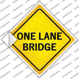One Lane Bridge Novelty Diamond Sticker Decal