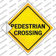 Pedestrian Xing Novelty Diamond Sticker Decal
