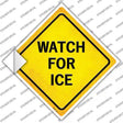 Watch For Ice Novelty Diamond Sticker Decal