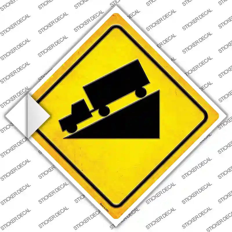 Steep Grade Novelty Diamond Sticker Decal