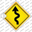 Curvy Road Novelty Diamond Sticker Decal