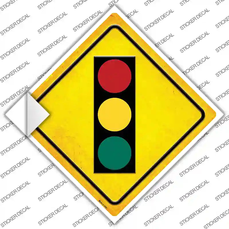 Traffic Signal Novelty Diamond Sticker Decal