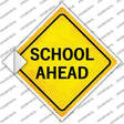 School Ahead Novelty Diamond Sticker Decal