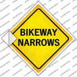 Bikeway Narrows Novelty Diamond Sticker Decal
