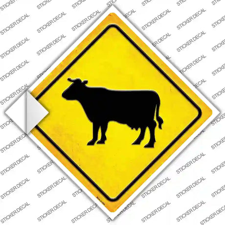Cow Novelty Diamond Sticker Decal