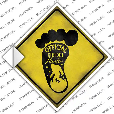 Official Bigfoot Hunter Novelty Diamond Sticker Decal
