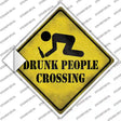 Drunk People Crossing Novelty Diamond Sticker Decal