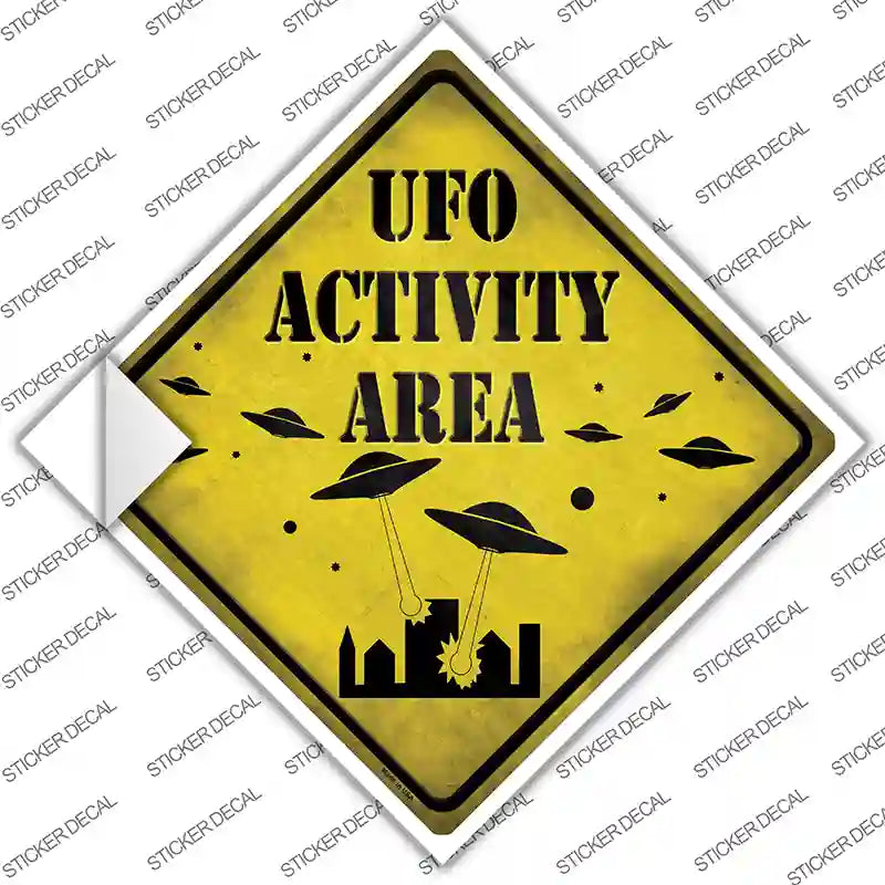 UFO Activity Area Novelty Diamond Sticker Decal