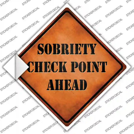 Sobriety Check Point Novelty Diamond Sticker Decal