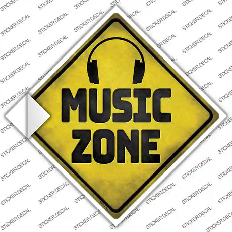 Music Zone Novelty Diamond Sticker Decal