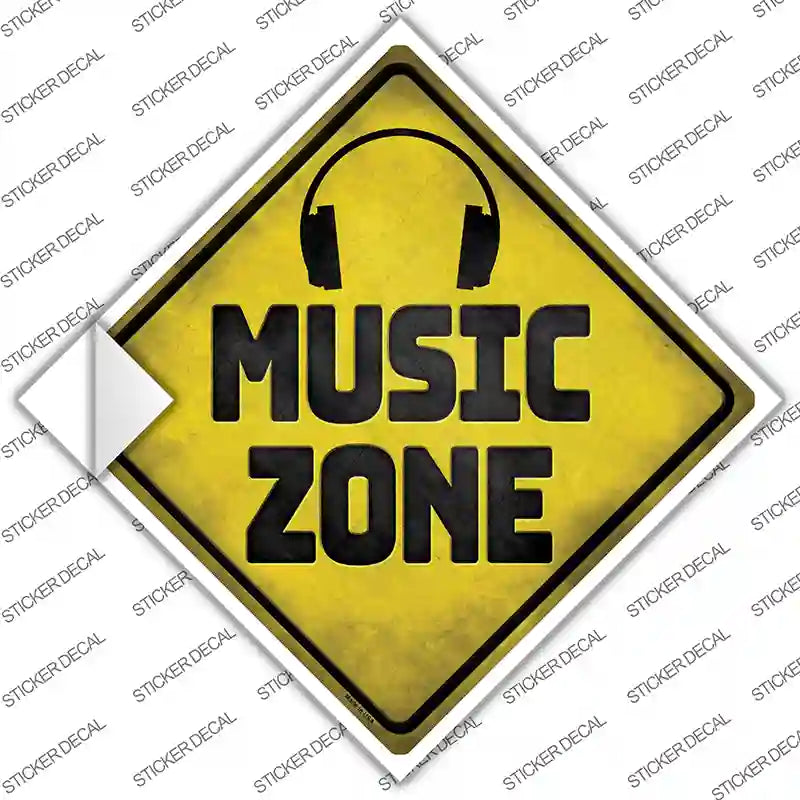 Music Zone Novelty Diamond Sticker Decal