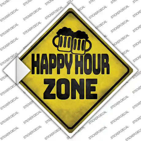 Happy Hour Zone Novelty Diamond Sticker Decal