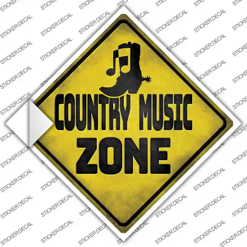 Country Music Zone Novelty Diamond Sticker Decal