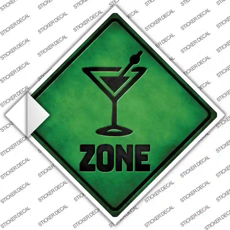 Martini Zone Green Novelty Diamond Sticker Decal