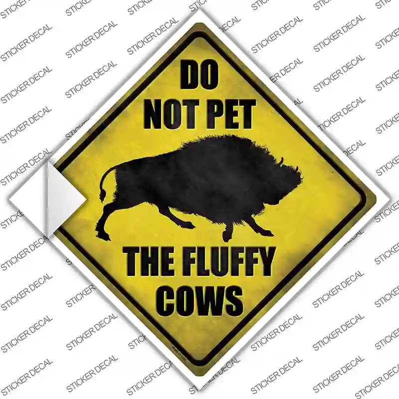 Bison Do Not Pet Novelty Diamond Sticker Decal