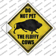 Bison Do Not Pet Novelty Diamond Sticker Decal