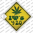 Its 420 Pot Leaf Novelty Diamond Sticker Decal