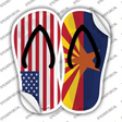 USA|Arizona Flag Novelty Flip Flops Sticker Decal Small