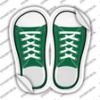 Green Solid Novelty Shoe Outlines Sticker Decal Small