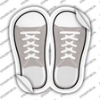 Tan Solid Novelty Shoe Outlines Sticker Decal Small