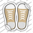 Gold Solid Novelty Shoe Outlines Sticker Decal Small