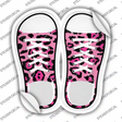 Pink Cheetah Print Novelty Shoe Outlines Sticker Decal Small