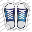 Fish Blue Novelty Shoe Outlines Sticker Decal Small