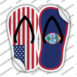 USA|Guam Flag Novelty Flip Flops Sticker Decal Small