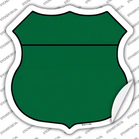 Green Novelty Highway Shield Sticker Decal
