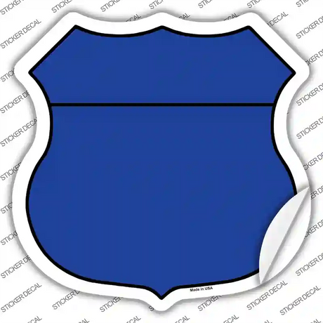 Blue Novelty Highway Shield Sticker Decal
