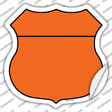 Orange Novelty Highway Shield Sticker Decal