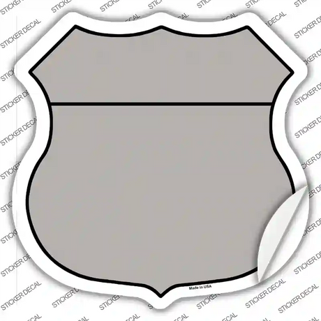 Gray Novelty Highway Shield Sticker Decal