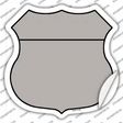 Gray Novelty Highway Shield Sticker Decal