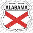 Alabama Flag Novelty Highway Shield Sticker Decal
