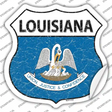 Louisiana Flag Novelty Highway Shield Sticker Decal