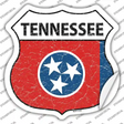 Tennessee Flag Novelty Highway Shield Sticker Decal