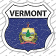 Vermont Flag Novelty Highway Shield Sticker Decal