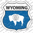 Wyoming Flag Novelty Highway Shield Sticker Decal