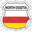 North Ossetia Flag Novelty Highway Shield Sticker Decal
