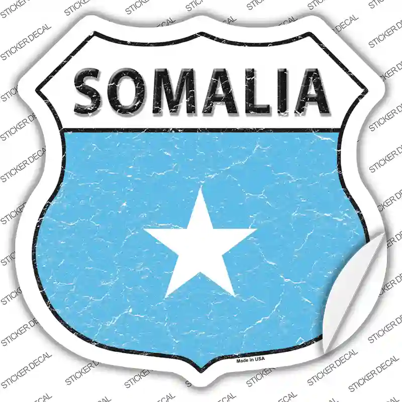 Somalia Flag Novelty Highway Shield Sticker Decal