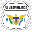 US Virgin Islands Flag Novelty Highway Shield Sticker Decal