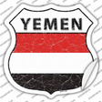 Yemen Flag Novelty Highway Shield Sticker Decal