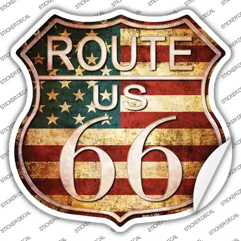 Segno di metallo ROUTE 66 - shield | Targhe vintage in metallo da