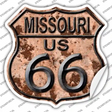 Missouri Route 66 Rusty Novelty Highway Shield Sticker Decal