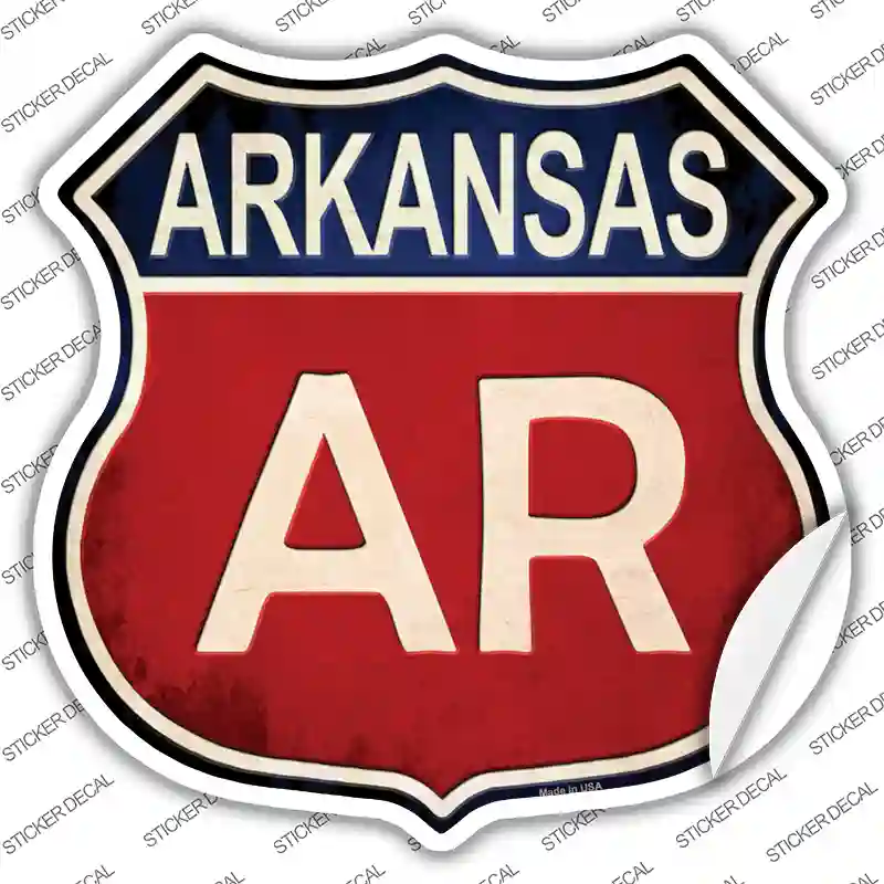 Arkansas Novelty Highway Shield Sticker Decal