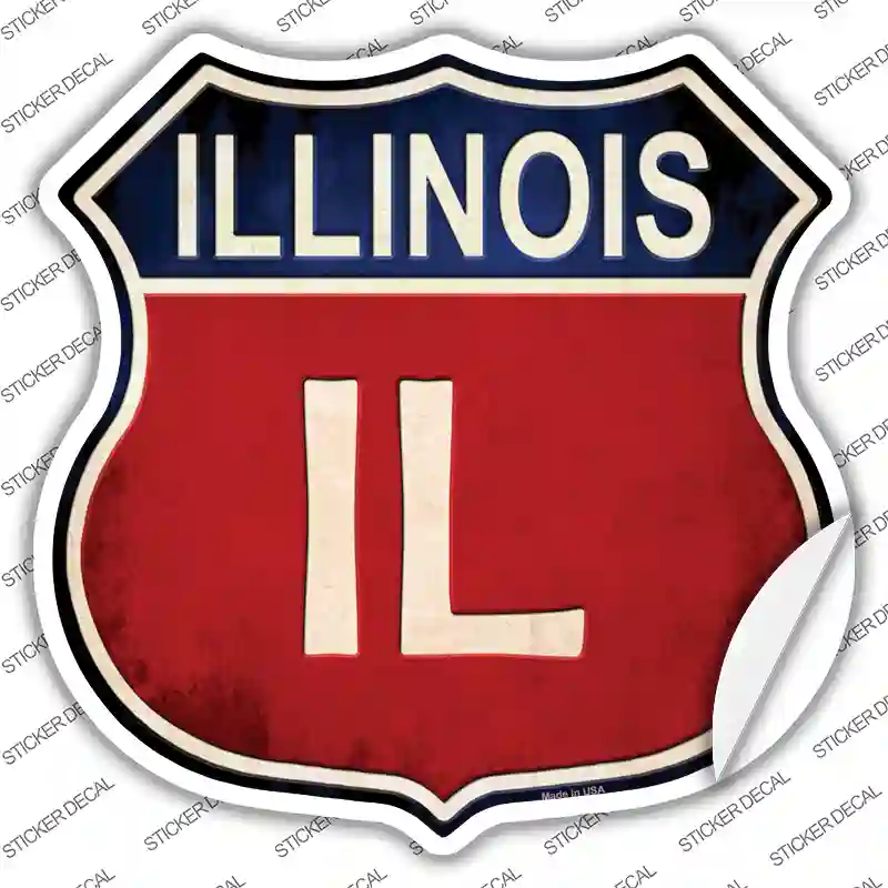Illinois Novelty Highway Shield Sticker Decal