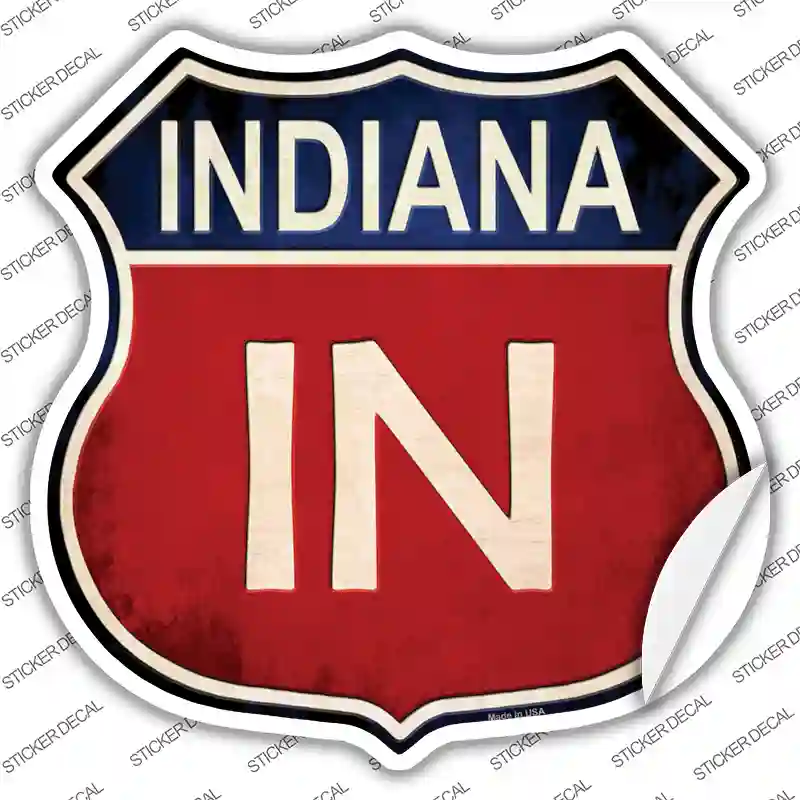 lndiana Novelty Highway Shield Sticker Decal