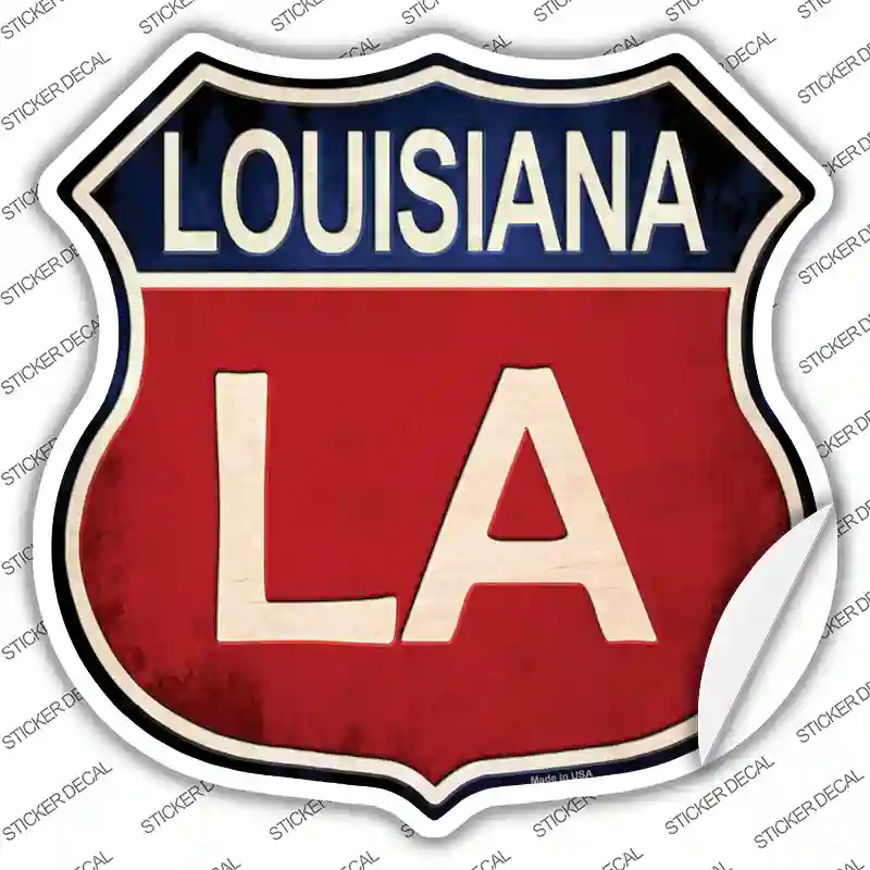 Louisiana Novelty Highway Shield Sticker Decal