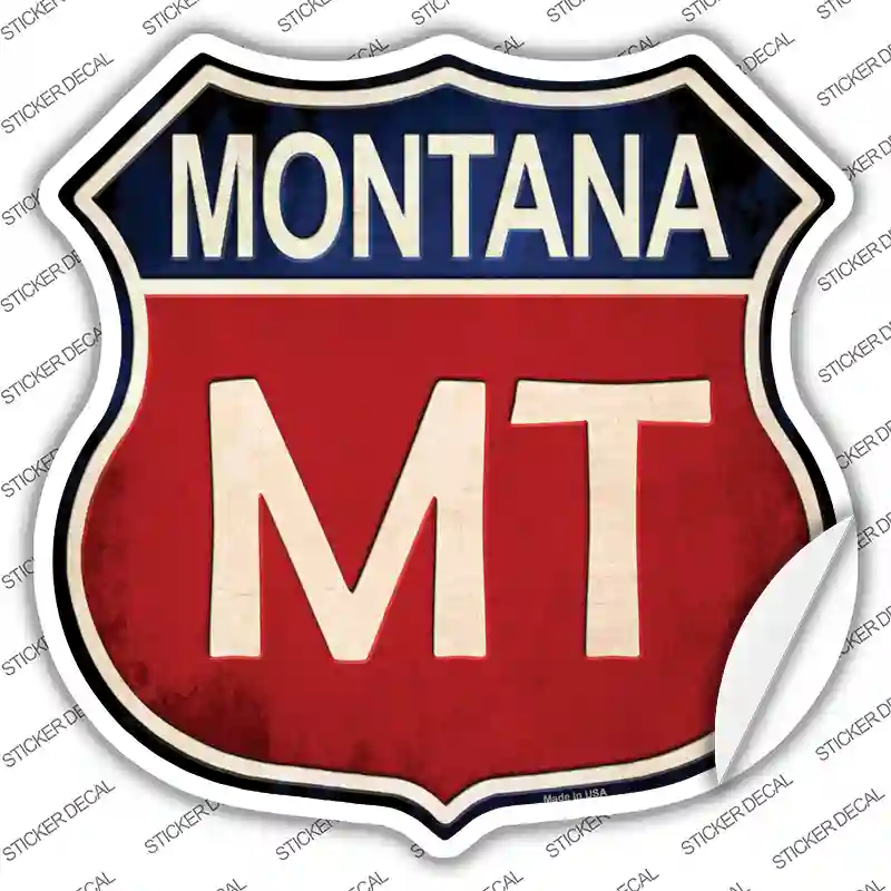 Montana Novelty Highway Shield Sticker Decal