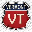 Vermont Novelty Highway Shield Sticker Decal